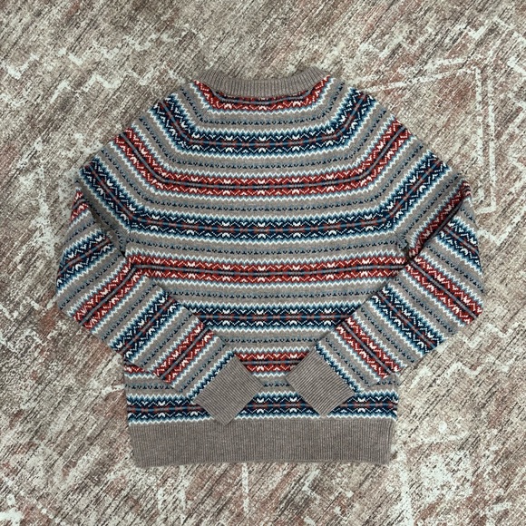 J Crew Sweater Mens Small Lambs Wool Fair Isle Nordic Pullover Long Sleeve Knit - Picture 9 of 9